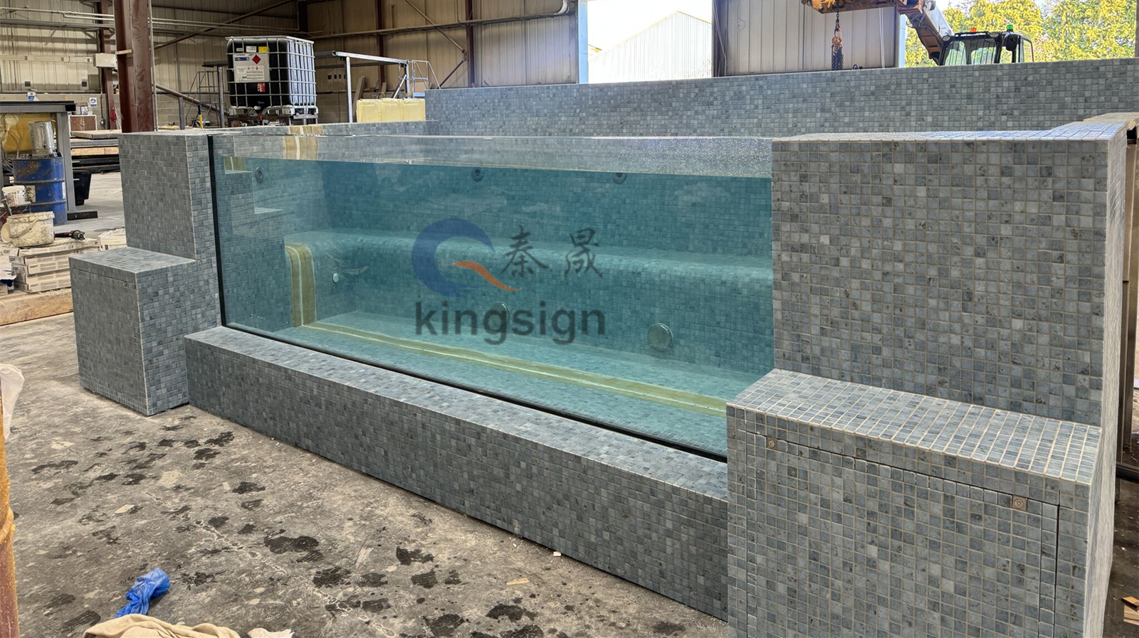 Kingsign 80мм дебел акрилен лист за прозорец за приказ на базен